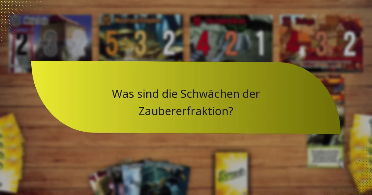 Was sind die Schwächen der Zaubererfraktion?