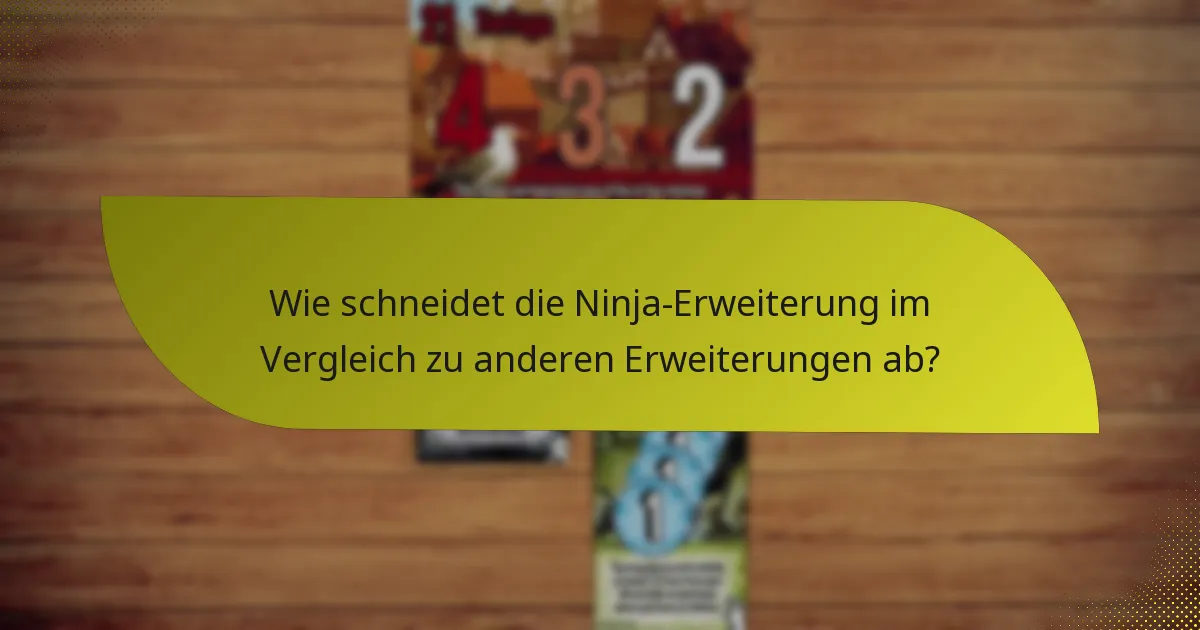 Wie schneidet die Ninja-Erweiterung im Vergleich zu anderen Erweiterungen ab?